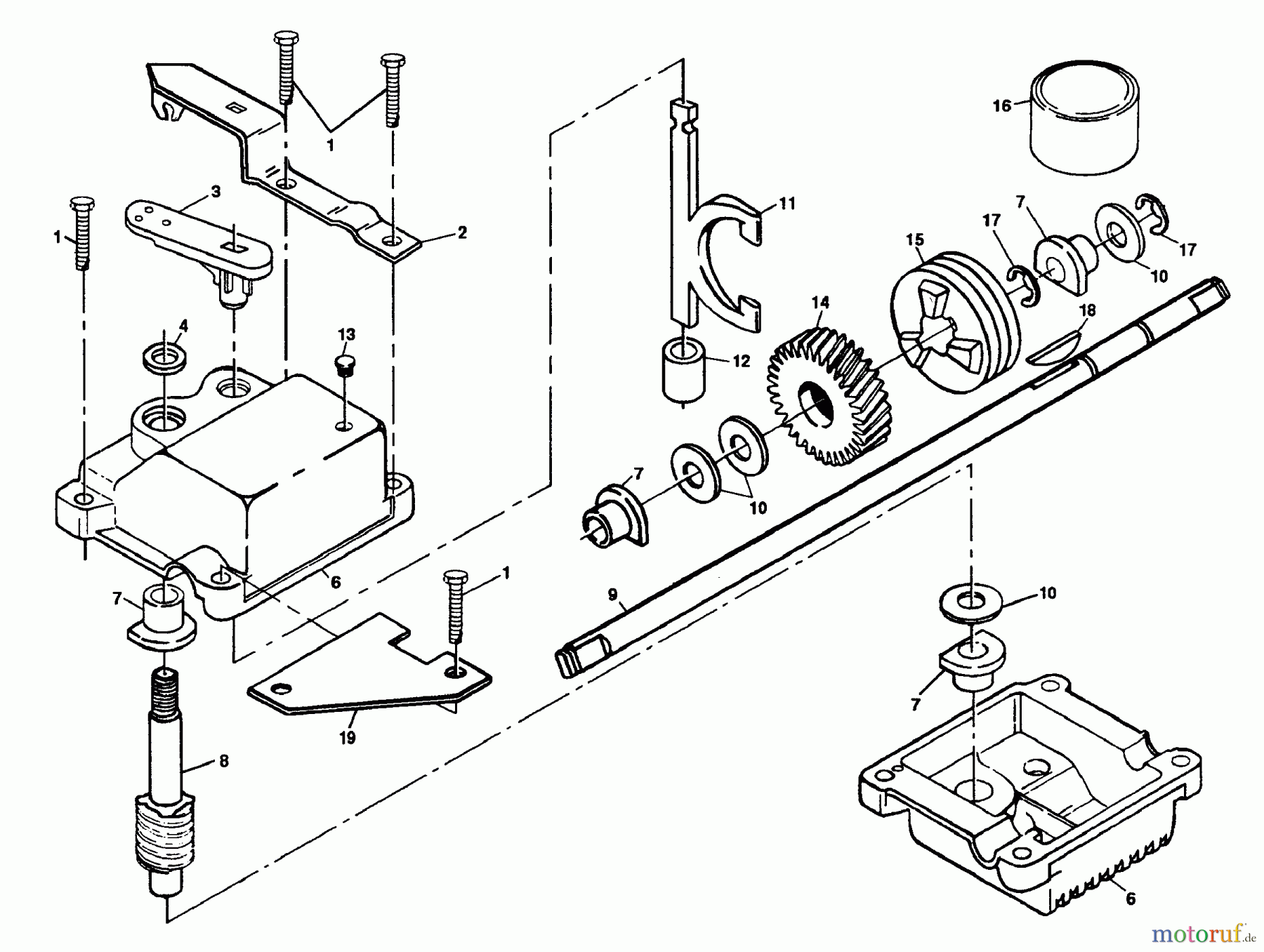  Husqvarna Rasenmäher 56 SF (H56 SFH) - Husqvarna Walk-Behind Mower (1996-02 & After) Gear Case Assembly