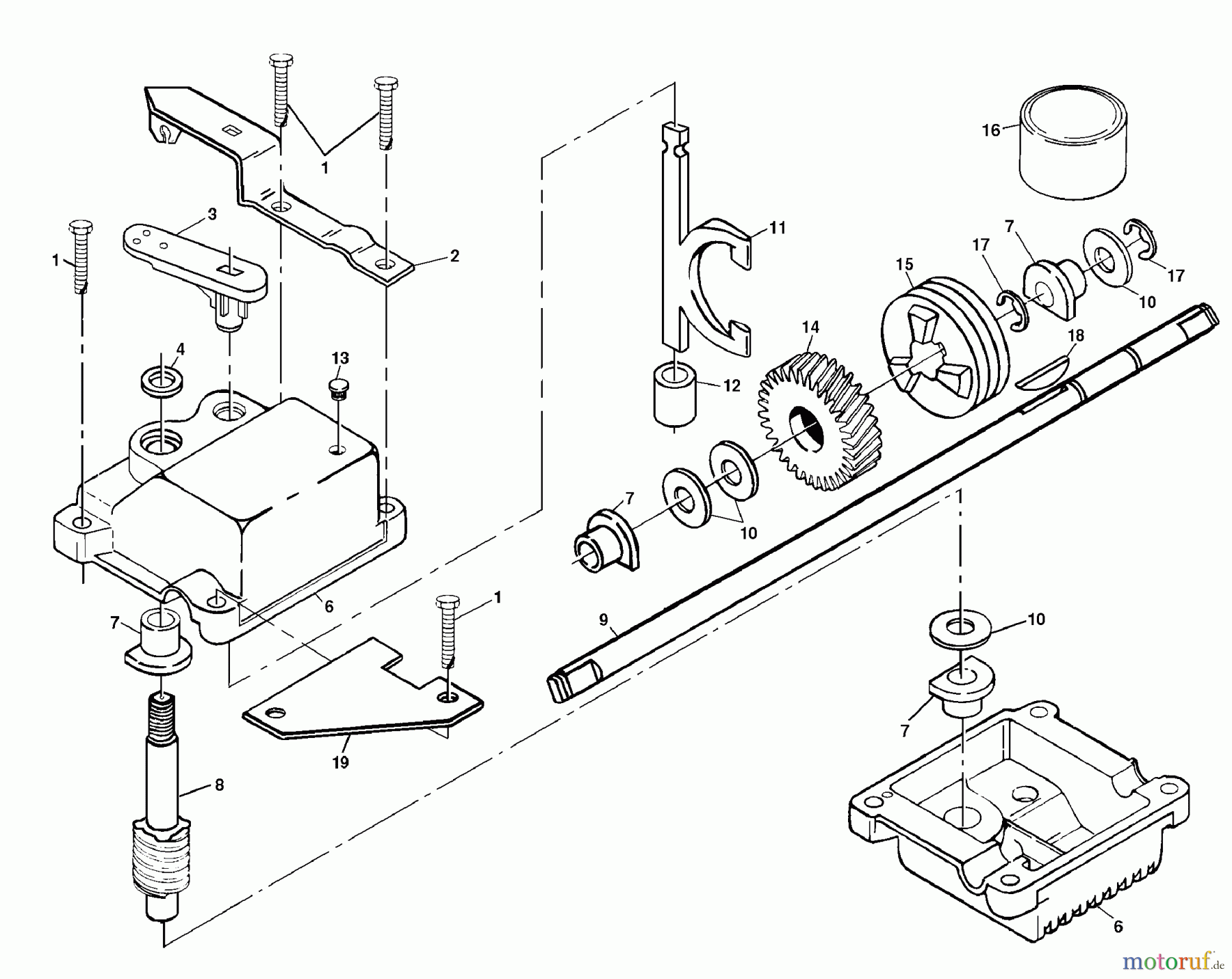  Husqvarna Rasenmäher 6522 RFA (954222725) - Husqvarna Walk-Behind Mower (2000-01 & After) Gear Case Assembly