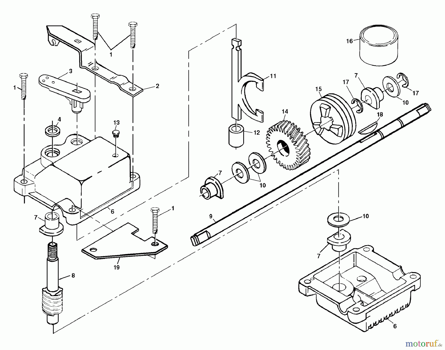  Husqvarna Rasenmäher 6522 SHC (954222718) - Husqvarna Walk-Behind Mower (2001-11 & After) Gear Case Assembly P/N 532702511