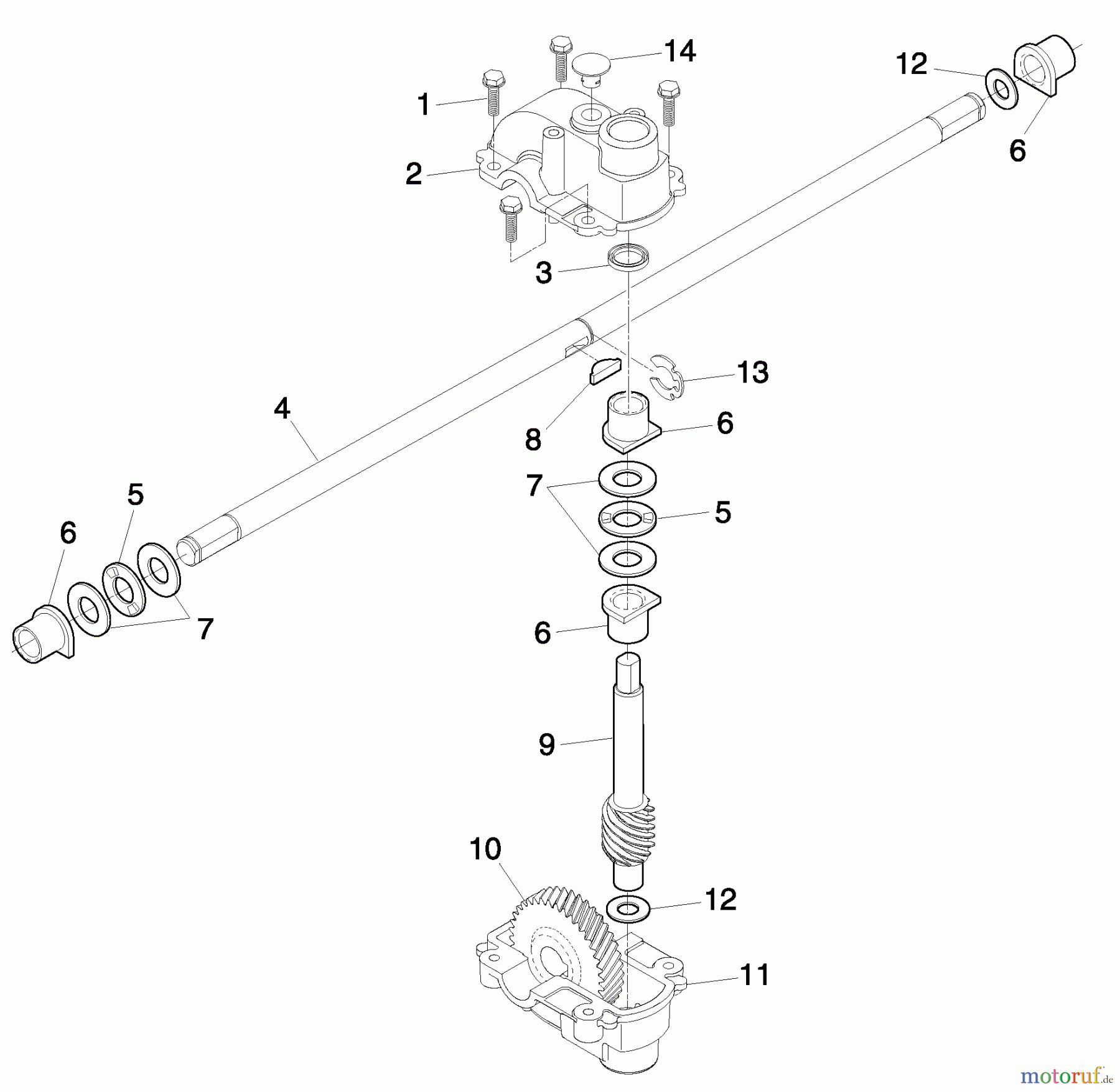  Husqvarna Rasenmäher 65RSW21 HVB (65C21HVB) (917.374781) - Husqvarna Walk-Behind Mower (2003-10 & After) (Sears Craftsman) Gear Case Assembly