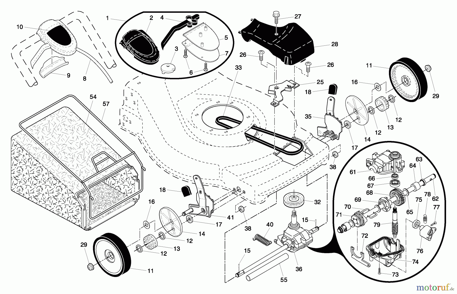  Husqvarna Rasenmäher 917.375810 - Husqvarna Walk-Behind Mower (2006-05 & After) (Sears Craftsman) Briggs & Stratton 4-Cycle Engine (Part 3)