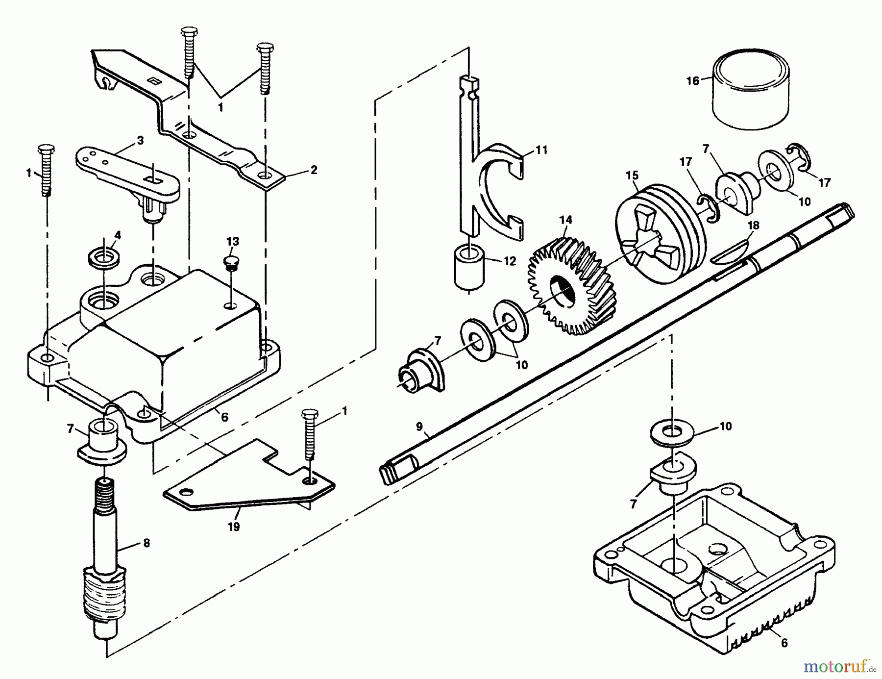 Husqvarna Rasenmäher H56 DHSB (954072301) - Husqvarna Walk-Behind Mower (1995-03 & After) Gear Case Assembly