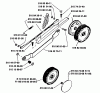 Husqvarna Royal 19 S - Walk-Behind Mower (1989-01 & After) Spareparts Wheel Assembly