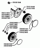 Husqvarna Royal 53 S - Walk-Behind Mower (1990-06 to 1992-04) Listas de piezas de repuesto y dibujos Wheel Assembly