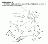 Jonsered LRH13 (J8F13H36TB, 954130017) - Lawn & Garden Tractor (1998-12) Ersatzteile BRAKE / REAR MOWER LIFT
