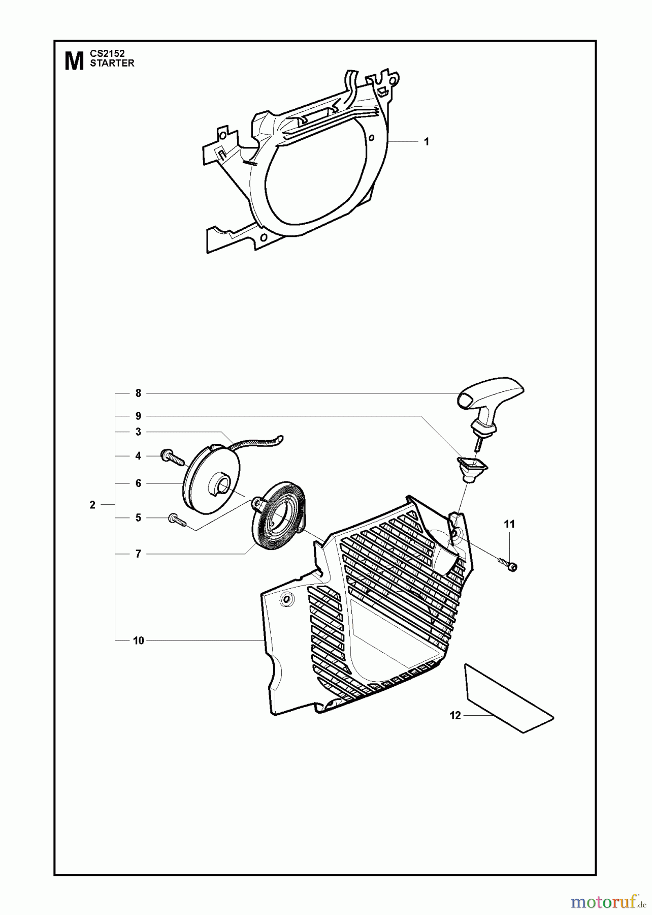  Jonsered Motorsägen CS2152 - Jonsered Chainsaw (2011-05) STARTER