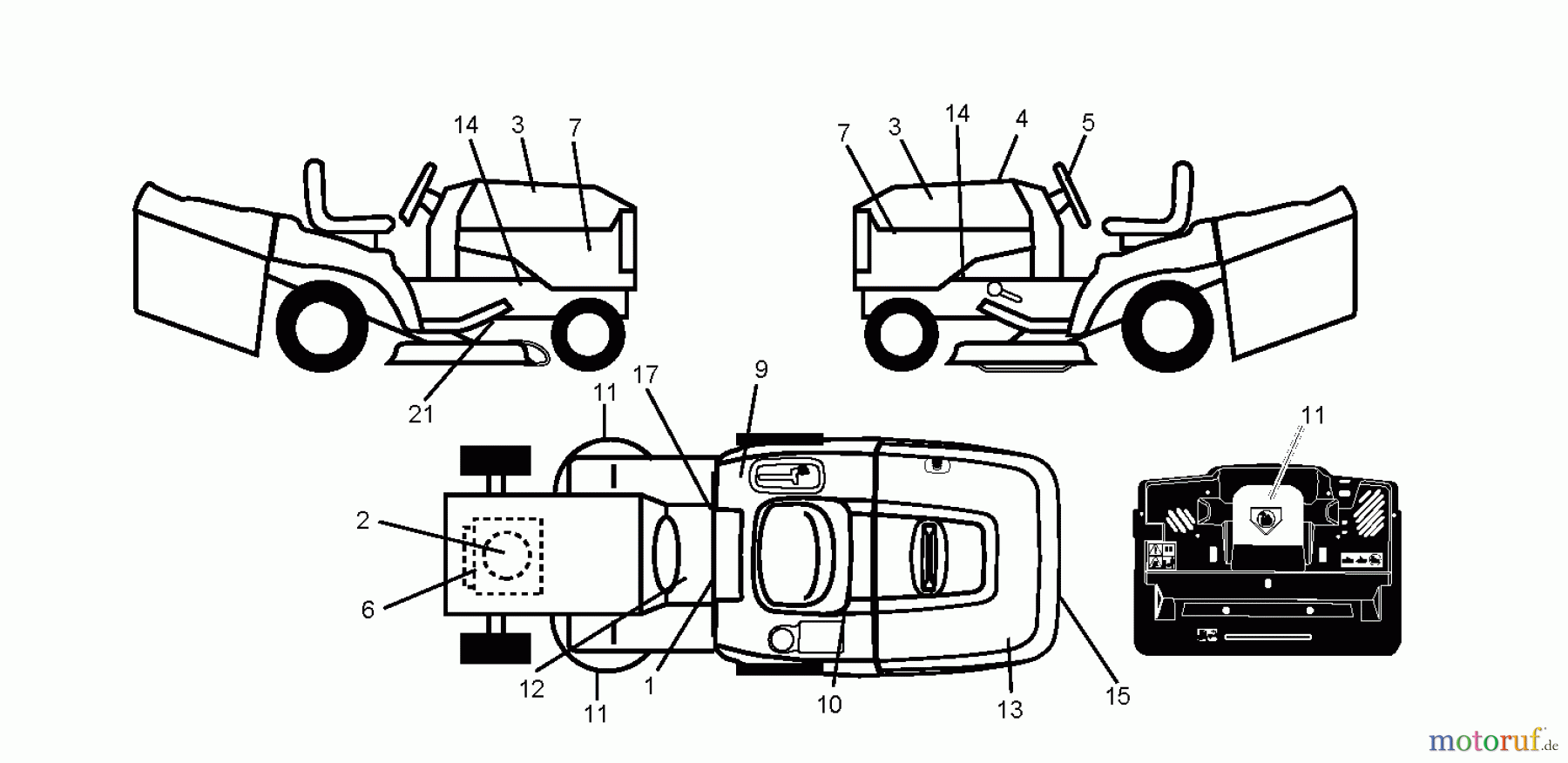 Jonsered Rasen und Garten Traktoren LT2216 CM (96061023600) - Jonsered Lawn & Garden Tractor (2009-01) DECALS
