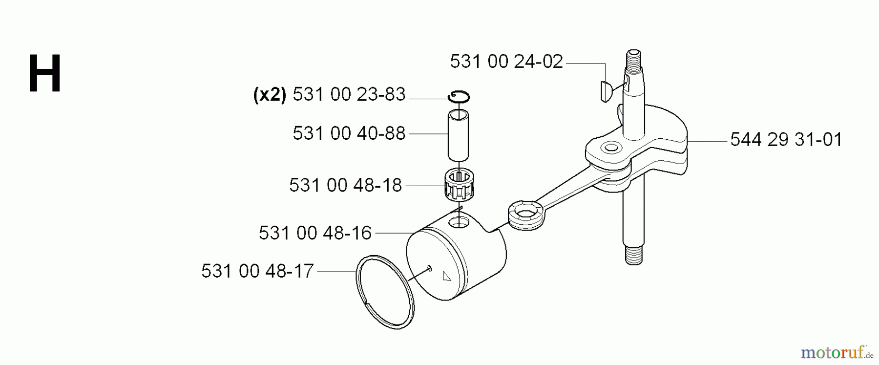 Jonsered Heckenscheren HT2124 (HT2124T) - Jonsered Hedge Trimmer (2007-01) CRANKSHAFT