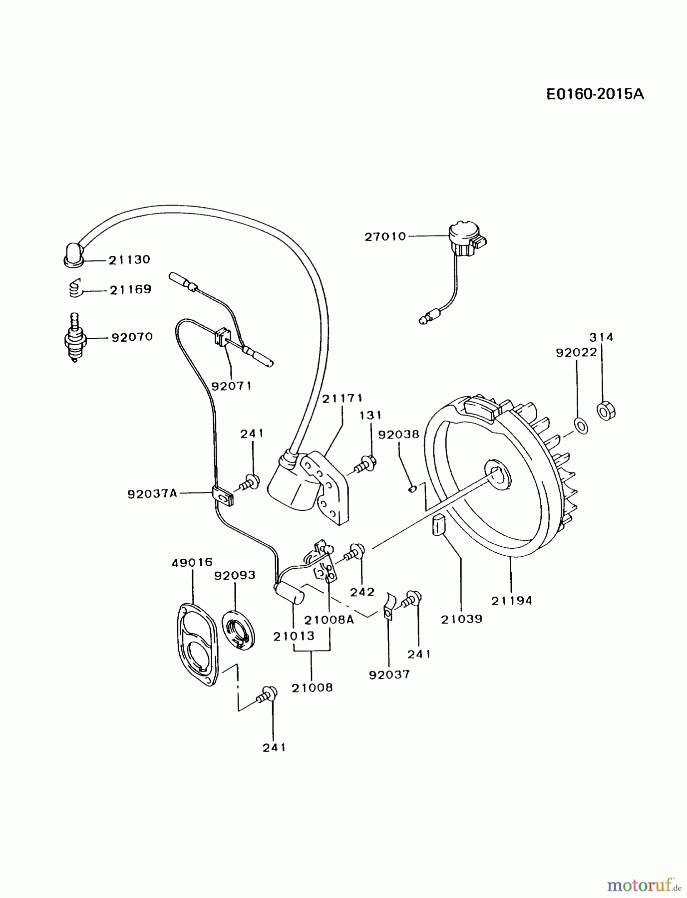  Kawasaki Motoren Motoren, Horizontal FA130D-BS07 - Kawasaki FA130D 4-Stroke Engine ELECTRIC-EQUIPMENT