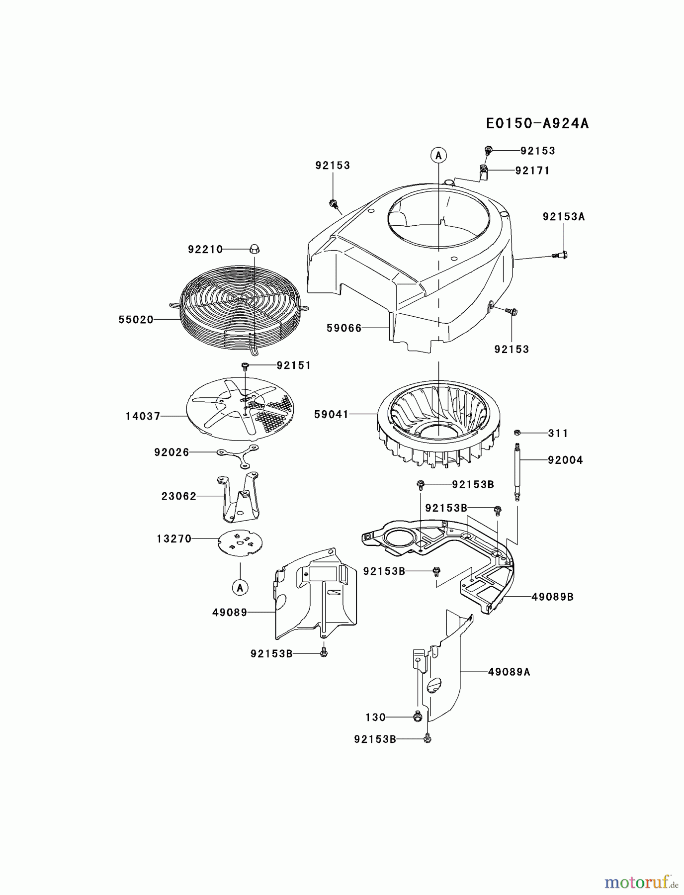 Kawasaki Motoren Motoren Vertikal FH641V - DS25 bis FS481V - BS13 FH680V-AS41 - Kawasaki FH680V 4-Stroke Engine COOLING-EQUIPMENT