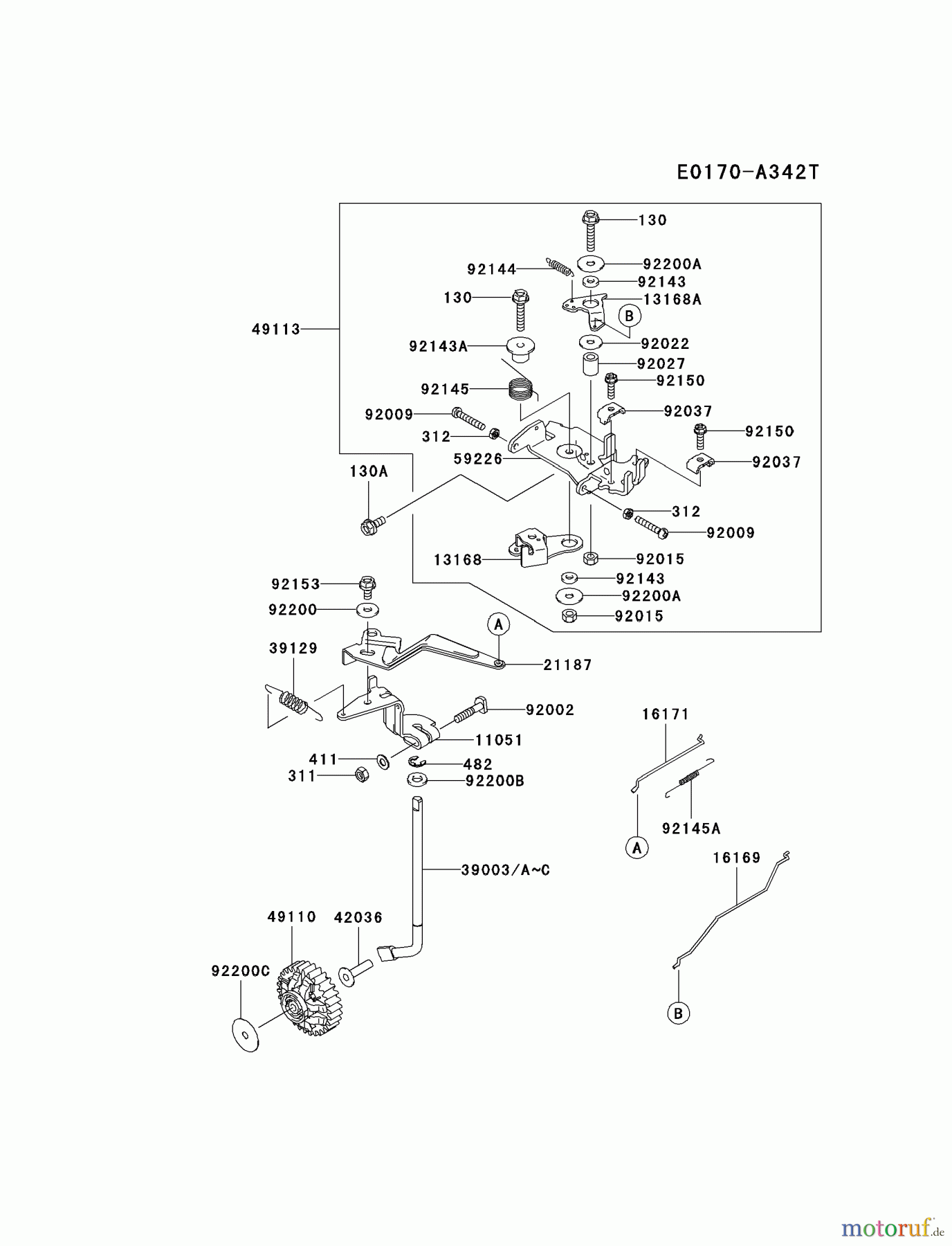  Kawasaki Motoren Motoren, Horizontal FD750D-FS02 - Kawasaki FD750D 4-Stroke Engine CONTROL-EQUIPMENT