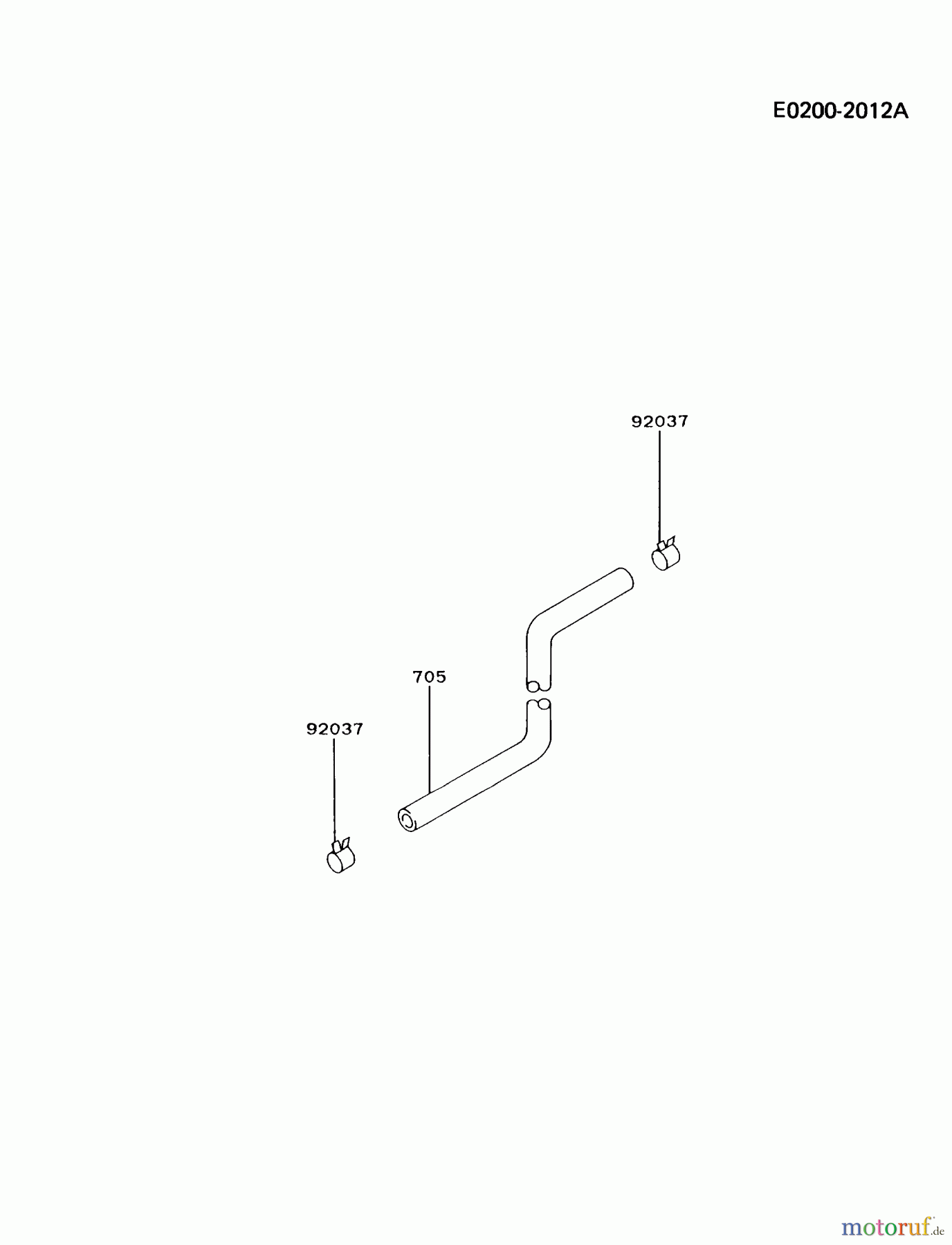  Kawasaki Motoren Motoren, Horizontal FA076D-AS07 - Kawasaki FA076D 4-Stroke Engine FUEL-TANK/FUEL-VALVE