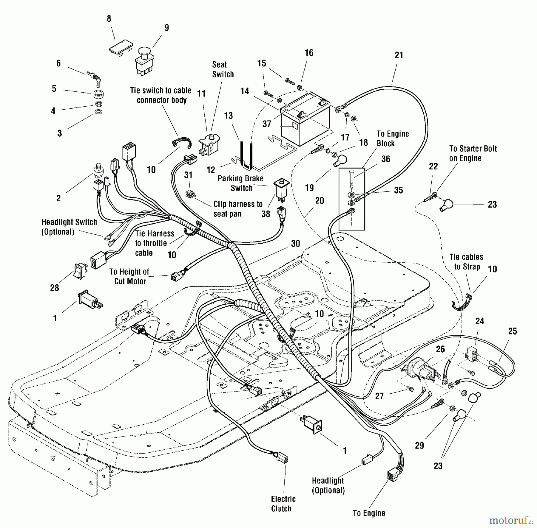  Murray Nullwendekreismäher, Zero-Turn 107.289930 (7800515) - Craftsman ZTS6000, 26HP B&S w/52
