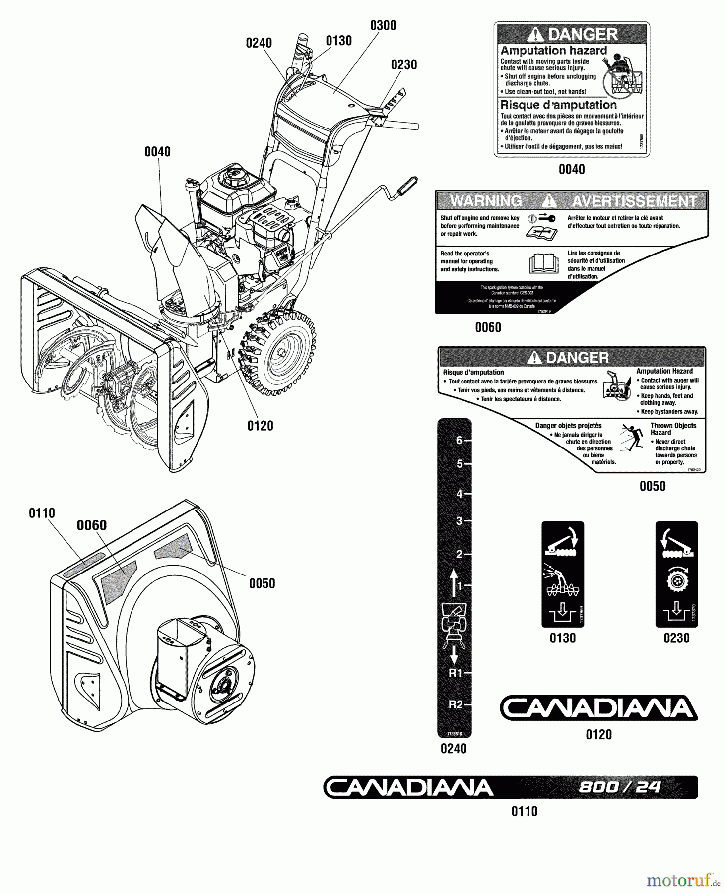  Murray Schneefräsen 1696080 - Canadiana 24