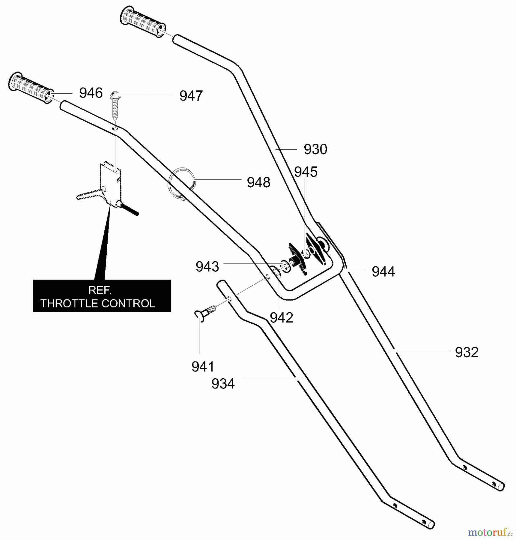  Murray Motorhacken und Kultivierer 11052x4C - Murray Cultivator (2001) Handle Assembly