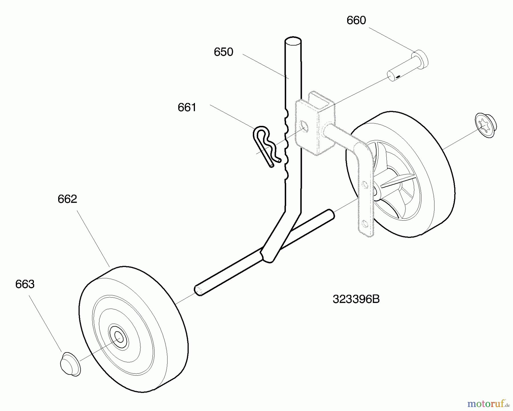 Murray Motorhacken und Kultivierer 11052x92D - B&S/Murray Cultivator (2003) (Walmart) Wheel Assembly