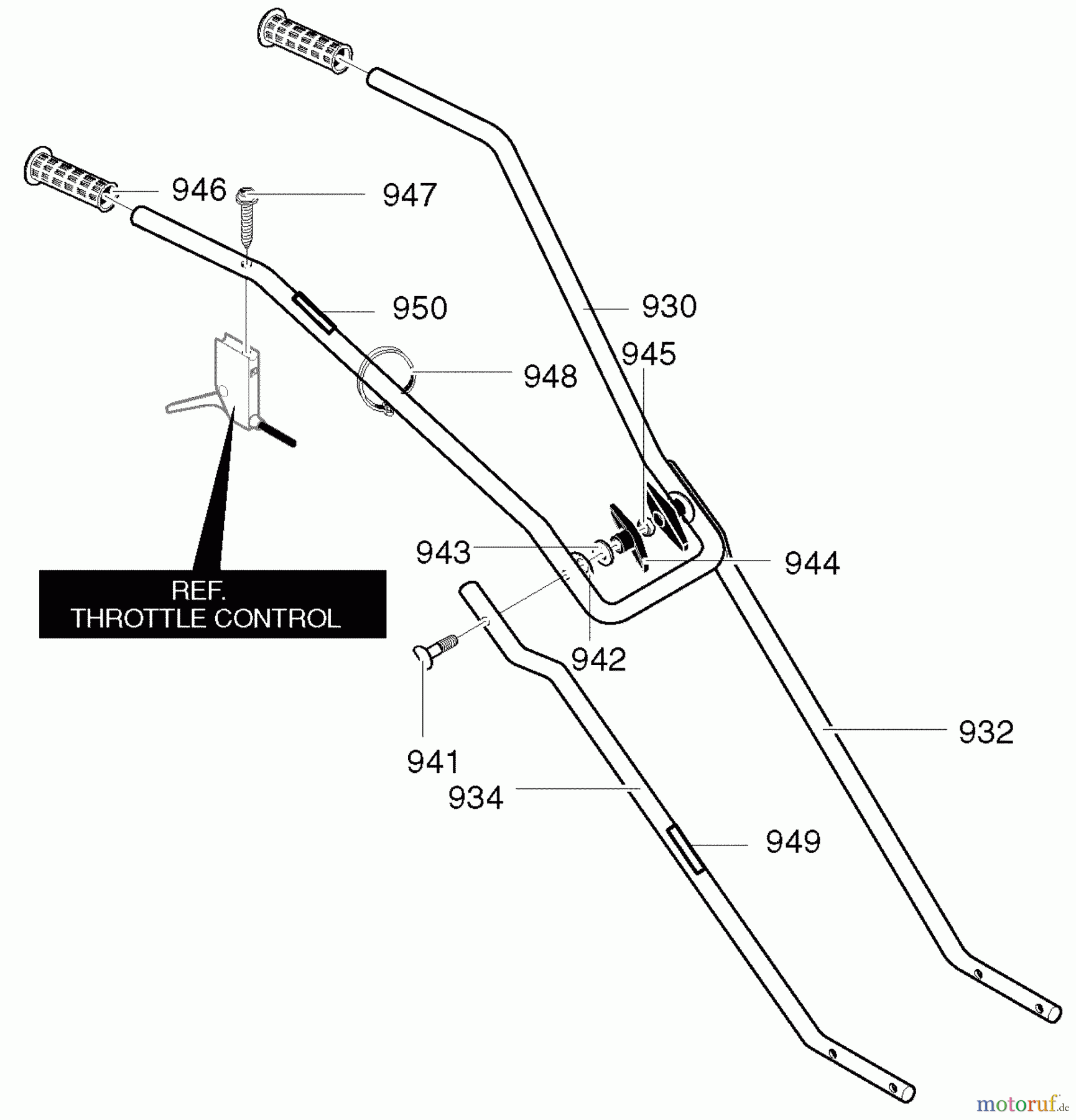  Murray Motorhacken und Kultivierer 536.29252400 - Craftsman Cultivator (2004) (Sears) Handle Assembly