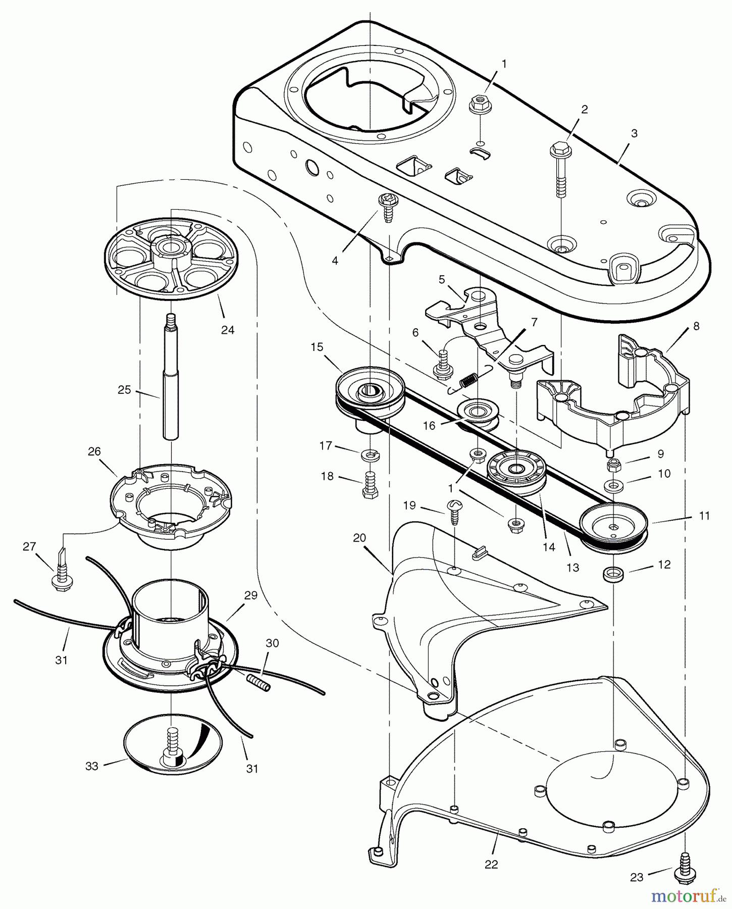  Murray Trimmer zum Schieben 1695974 - Champion String Trimmer (2010) Cutting Head Assembly