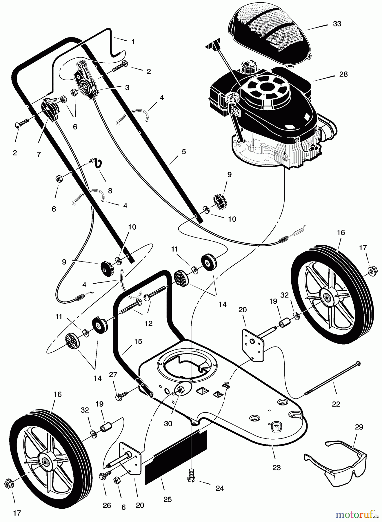 Murray Trimmer zum Schieben TM6000x8NB - Scotts Walk-Behind String Trimmer (2003) (Home Depot) Mower Housing Assembly