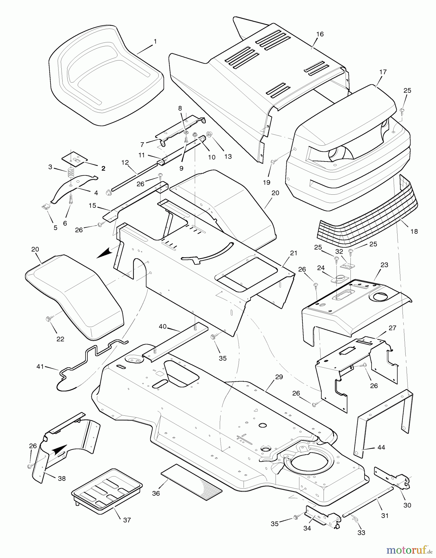  Murray Rasen- und Gartentraktoren 40706A - Murray 40