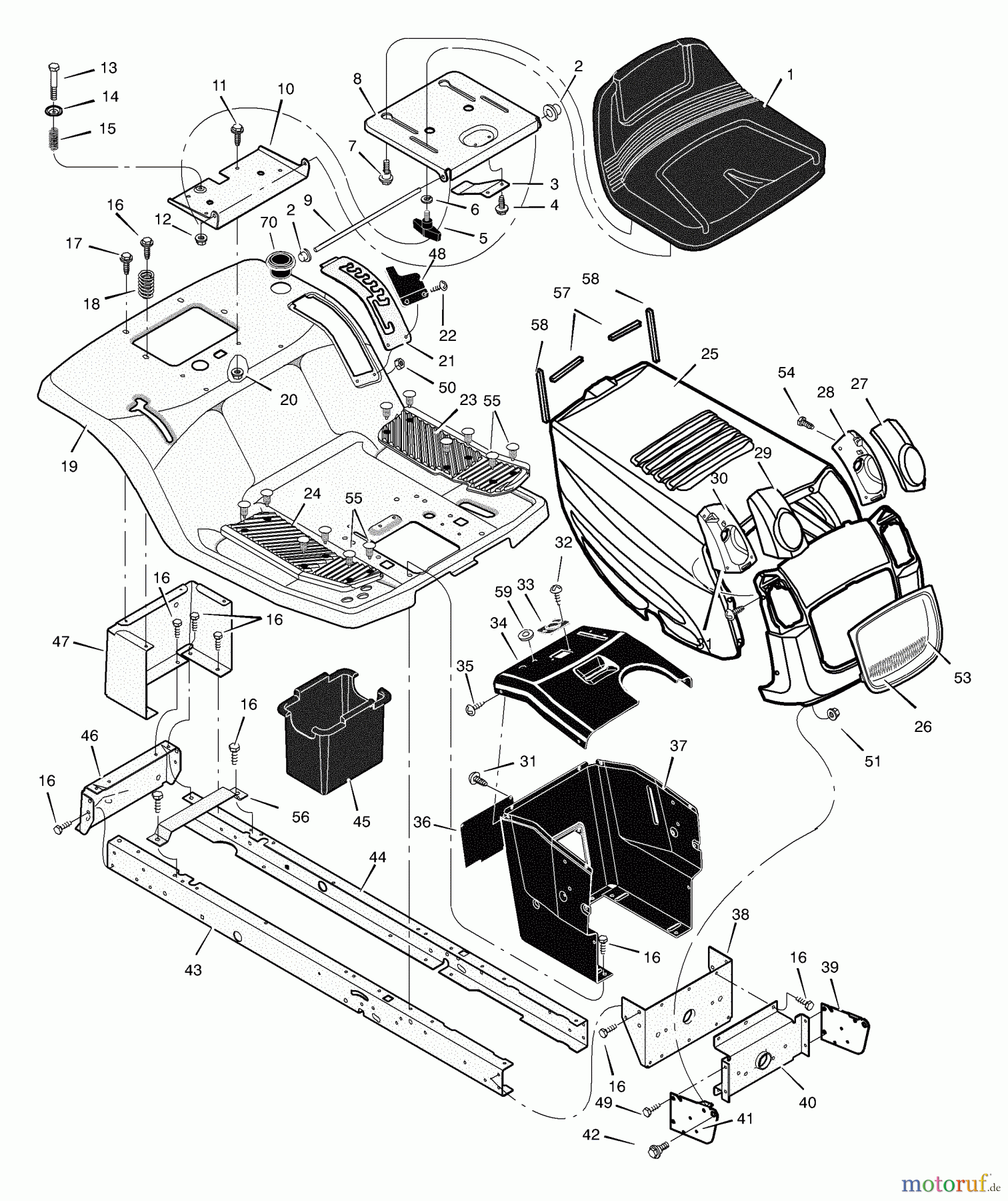  Murray Rasen- und Gartentraktoren 425001x8B - Scotts 42