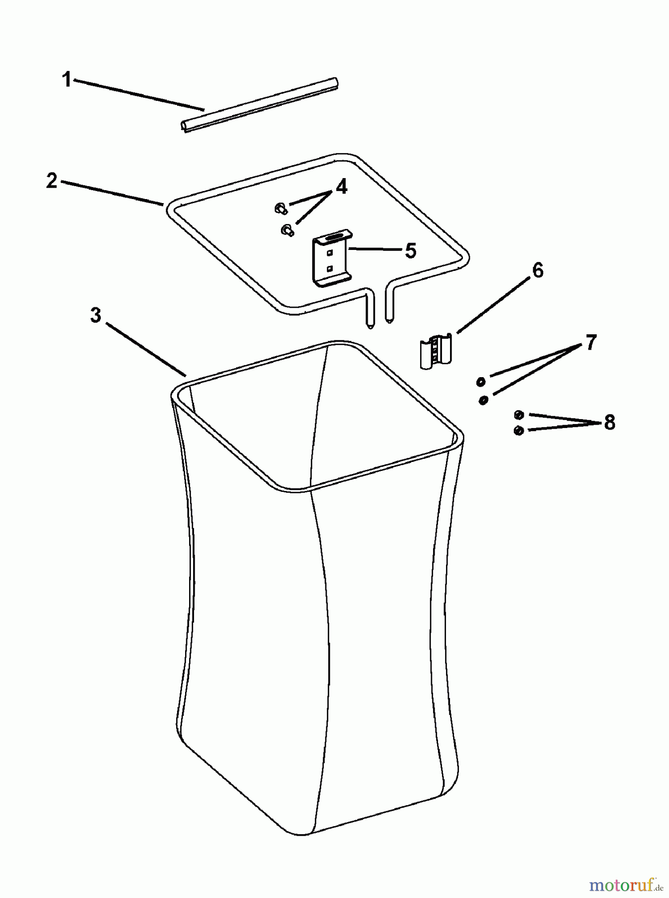  Murray Rasenmäherzubehör 7600069 - Murray Triple Bag Grass Catcher Grass Bag Assembly