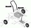 Murray 536.772350 - Craftsman Edger (2006) (Sears) Spareparts Wheel Assembly