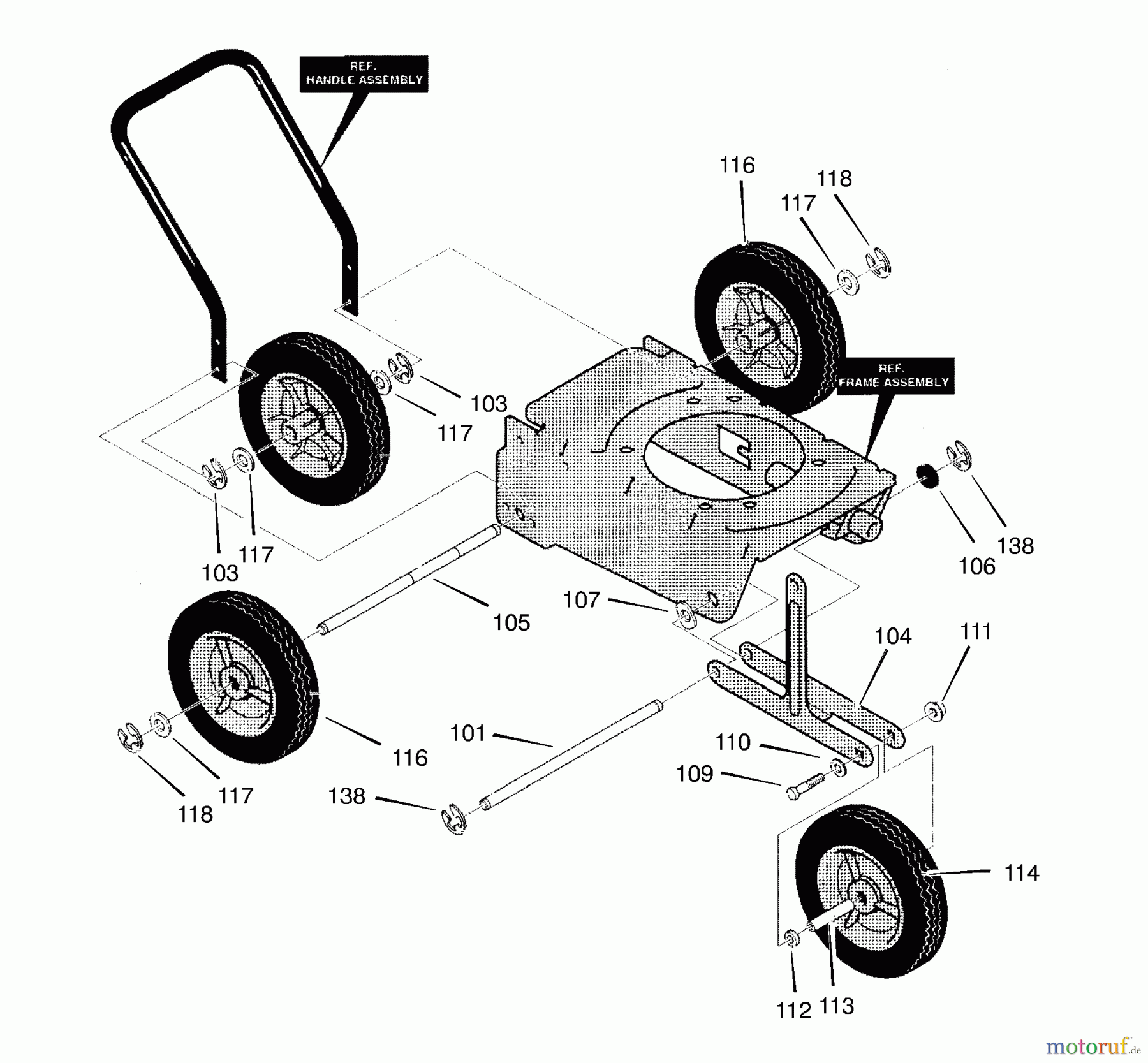 Murray Kantenschneider EV3850x4A - Murray Edger (2001) Wheel Assembly