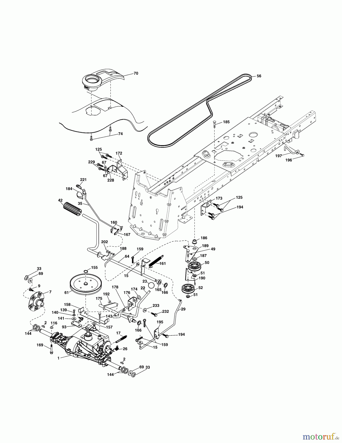  Murray Rasen- und Gartentraktoren 54G26G60X8A (96042013900) - Murray 54