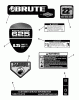 Murray BTPD22625 (7800661) - Brute 22" Walk-Behind Mower (2010) Ersatzteile Decals