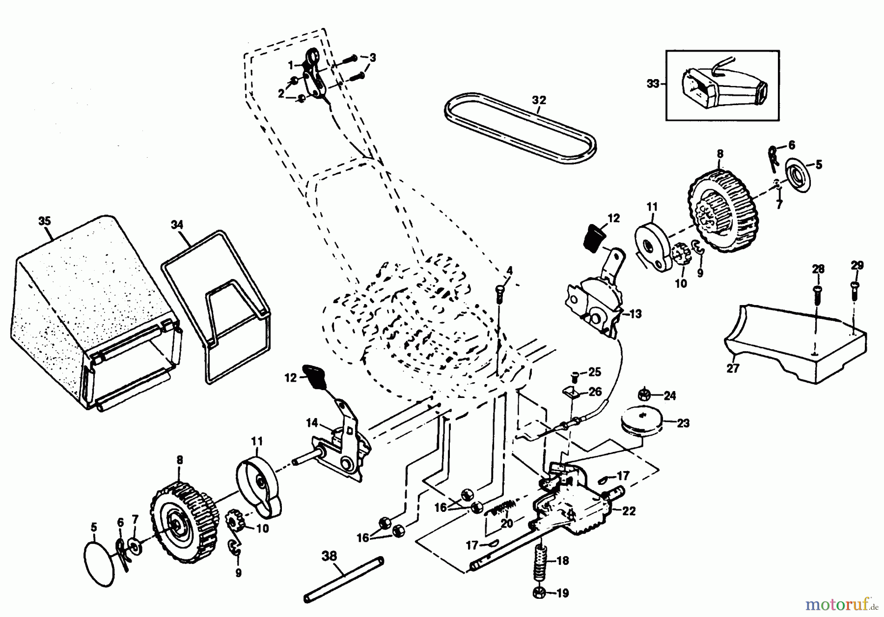  Poulan / Weed Eater Rasenmäher PP850PX - Poulan Pro Walk-Behind Mower DRIVE ASSEMBLY
