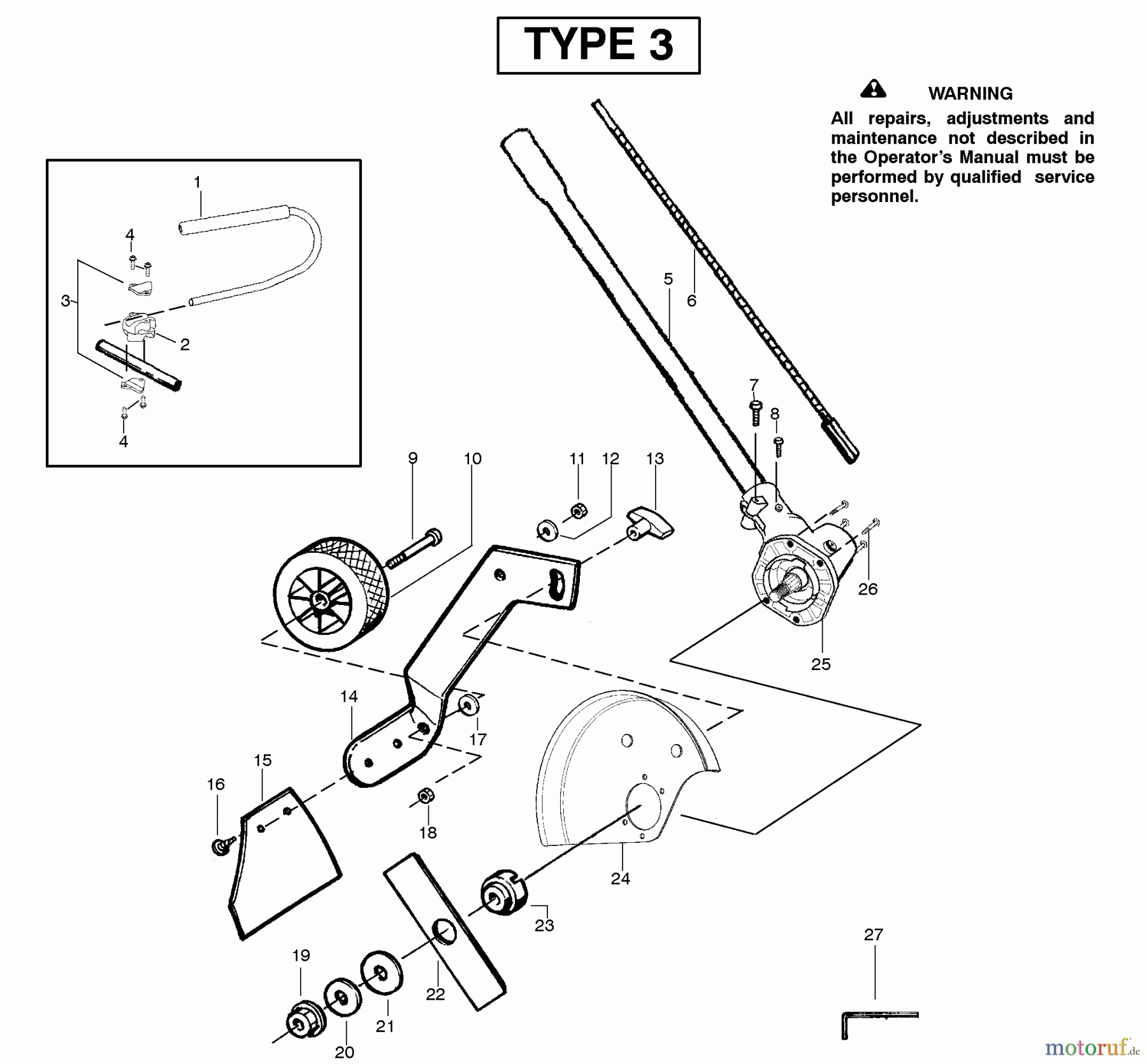  Poulan / Weed Eater Zubehör 1000E (Type 2) - Weed Eater Weed NEdge Edger Attachment Edger Attachment Assembly Type 3