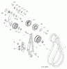 Poulan / Weed Eater PR18530ES (96198004902) - Poulan Pro Snow Thrower (2012-07) Listas de piezas de repuesto y dibujos CHASSIS ENGINE PULLEYS #2