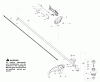 Poulan / Weed Eater P4500 - Poulan String Trimmer Listas de piezas de repuesto y dibujos Shaft & Handle Assembly