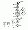 Poulan / Weed Eater PLT2145 - Paramount String Trimmer Listas de piezas de repuesto y dibujos CARBURETOR BREAKDOWN