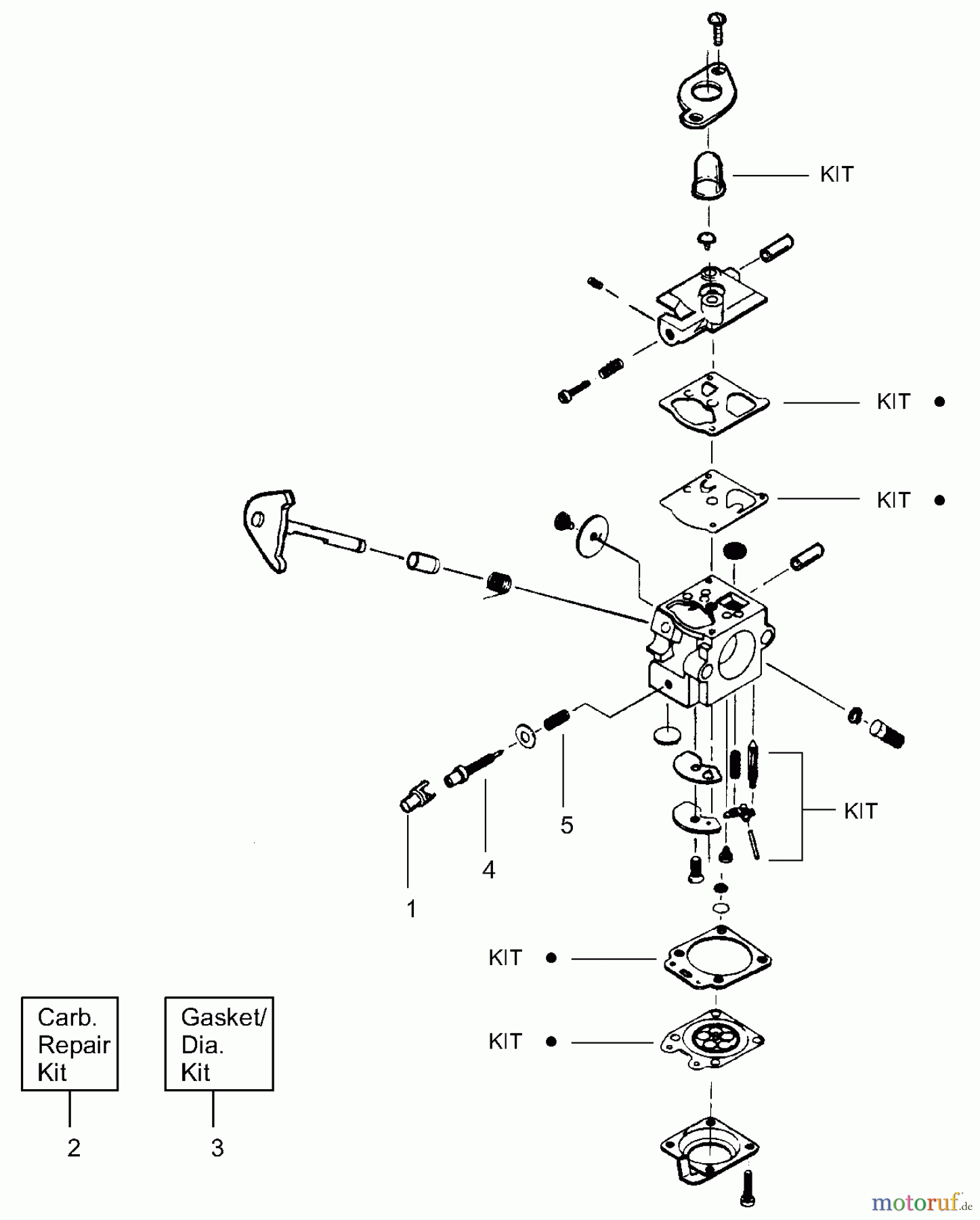  Poulan / Weed Eater Motorsensen, Trimmer PT17 - Poulan String Trimmer Carburetor Assembly
