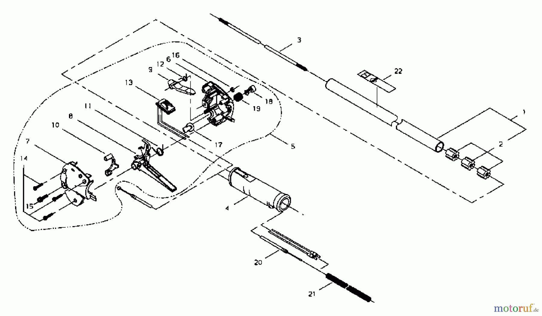  Shindaiwa Heckenscheren AHS2510 - Shindaiwa Articulating Hedge Trimmer Outer Tube, Throttle Lever