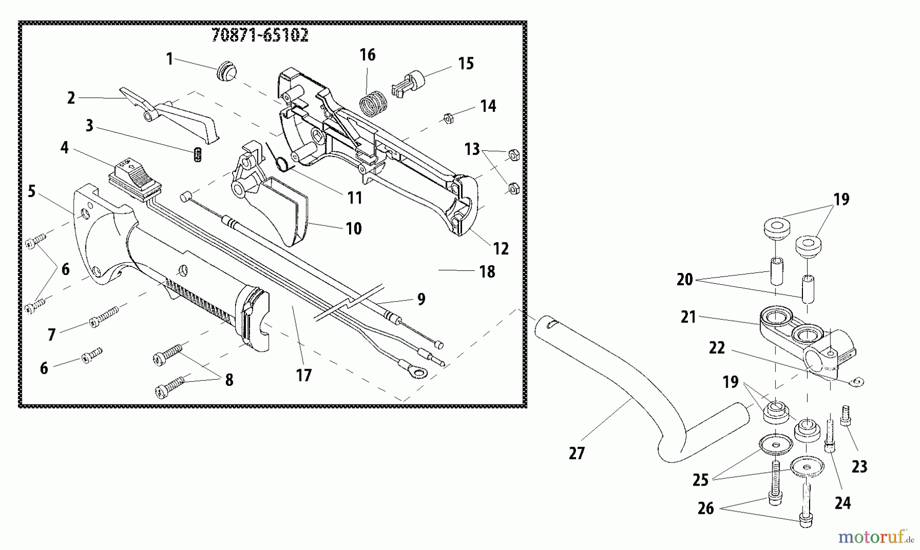  Shindaiwa Heckenscheren HT231 - Shindaiwa Hedge Trimmer, Single-Sided Throttle Lever