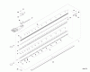 Shindaiwa HT254 - Hedge Trimmer, Single-Sided, S/N: T11112001001 - T111129999 Listas de piezas de repuesto y dibujos 40" Cutter Asy