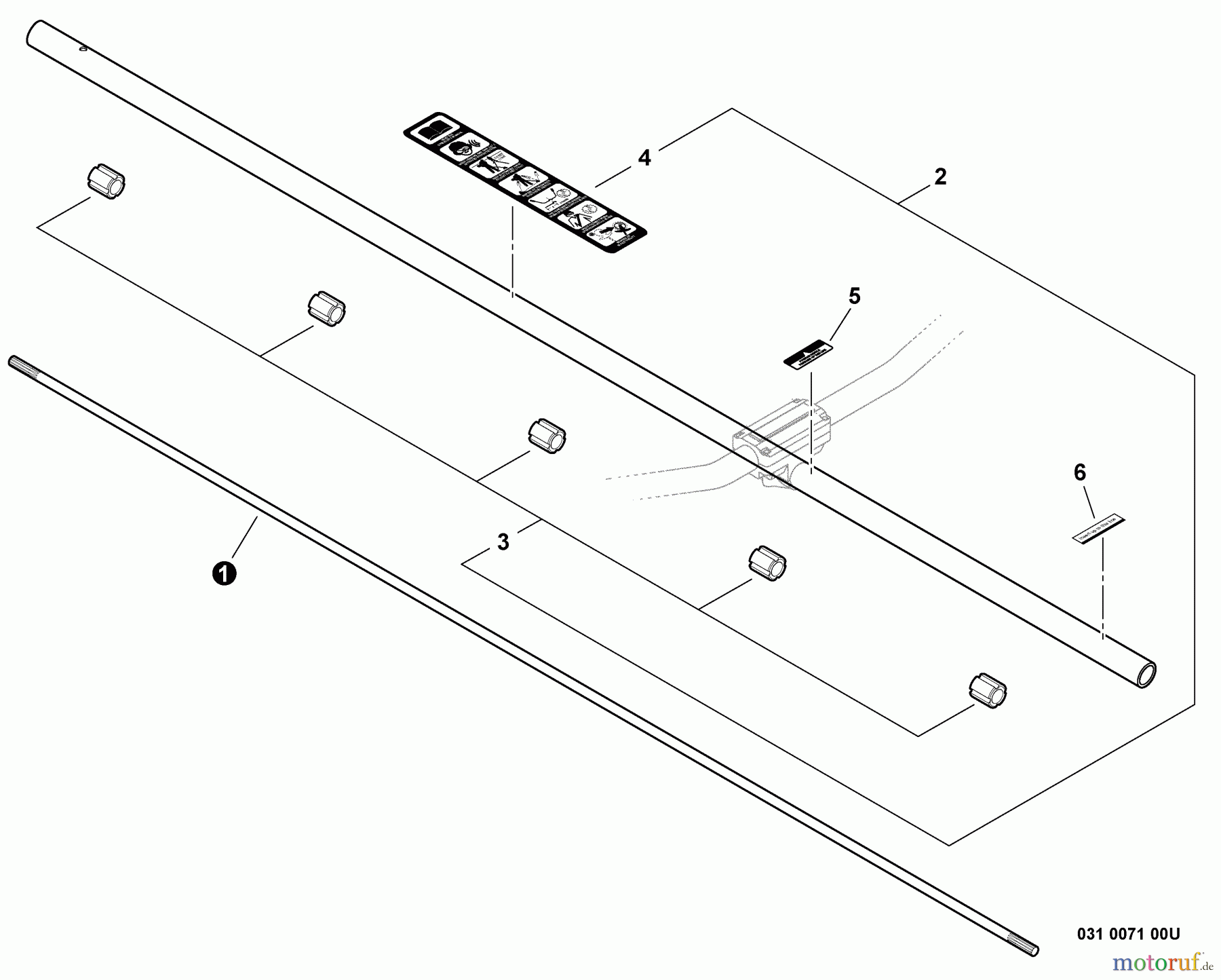  Shindaiwa Trimmer, Faden / Bürste C282 Main Pipe Assembly
