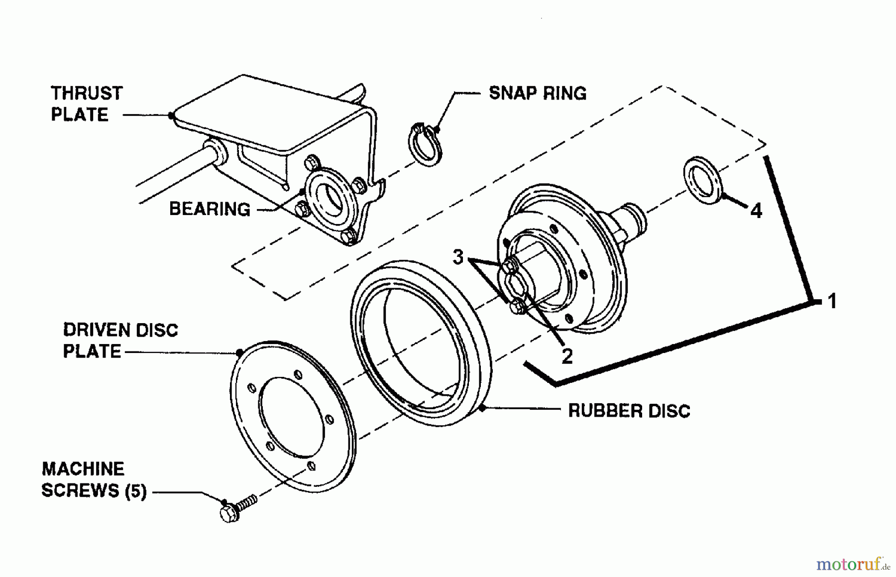 Snapper Zubehör. Rasenmäher 7061276 - Snapper Replacement Driven Disc Hub Kit, 21