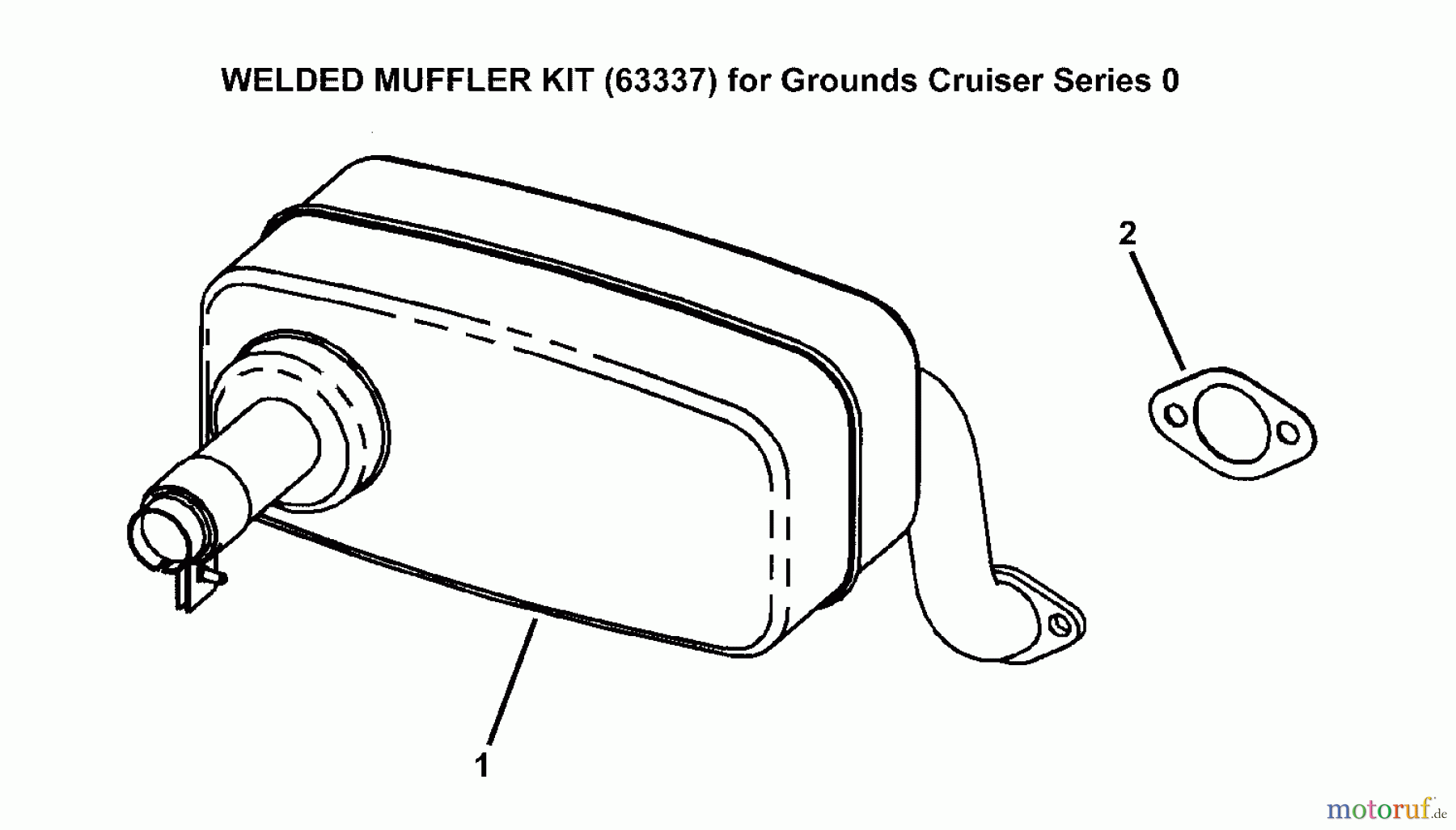  Snapper Zubehör, Utility Vehicle 7063337 - Snapper Utility Vehicle Muffler Grounds Cruiser Muffler Kit