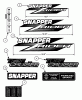 Snapper ZF2300GKU (84411) - 23 HP Zero-Turn Mower, Kubota, Out Front, Z-Rider Series 0 Pièces détachées Decals (Part 1)