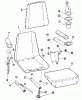 Snapper ZF5200M - 52" Out Front Mower Deck, Series 0 Listas de piezas de repuesto y dibujos Seat Assembly (P/N 5-4117)