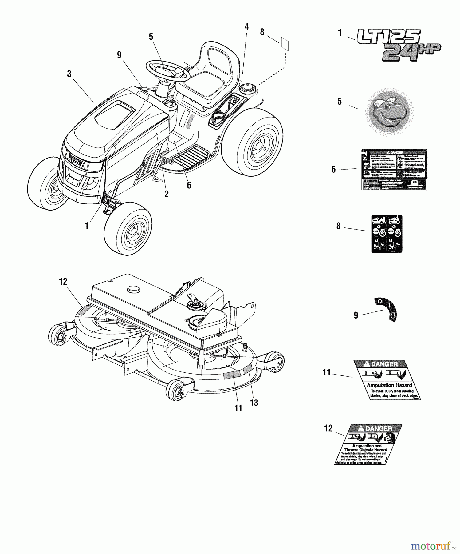  Snapper Rasen- und Gartentraktoren LT24460 (2690873) - Snapper 46