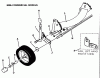 Snapper 21350 - 21" Walk-Behind Mower, 3.5 HP, Steel Deck, Series 0 Ersatzteile Front Wheels, Brackets, Latches Non Commercial Models