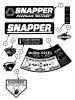 Snapper RP215012T2 - 21" Walk-Behind Mower, 5 HP, 2 Cycle, Steel Deck, Recycling, Series 12 Ersatzteile Decals (Part 1)