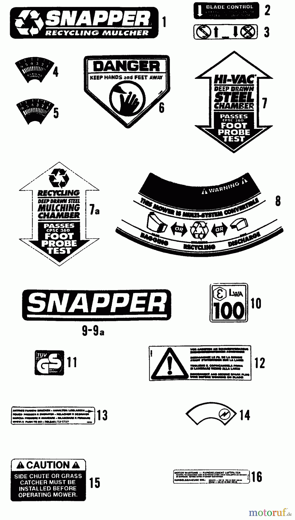  Snapper Rasenmäher 21509B - Snapper 21