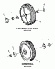 Snapper A21509B - 21" Walk-Behind Mower, 5 HP, Cast Deck, Side Discharge, Series 9 Listas de piezas de repuesto y dibujos Front Wheel