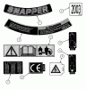 Snapper CLP21601RV - 21" Walk-Behind Mower, 6 HP, Cast Rear Discharge, Series 1 Listas de piezas de repuesto y dibujos DECALS